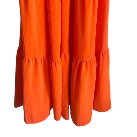 Calvin Klein Flutter Sleeve Tiered A-Line Maxi Dress Size 8 NWT - Picture 3 of 6